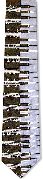 Piano Keys Tie (Black)