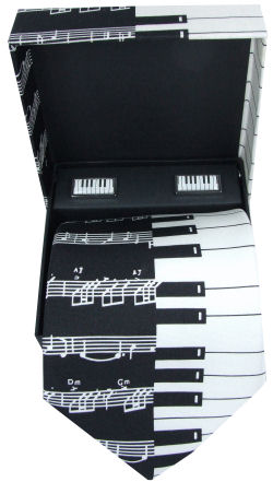 piano Tie / Cufflink Giftset