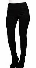 Funky black high-waisted leggings