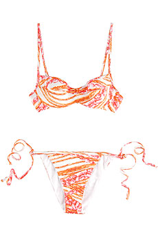 Piedras Bead print reversible bikini