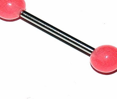 - Body Jewellery Tongue Bars - Glow In The Dark Ball Tongue Stud - Blue 16mm