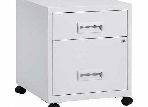 Pierre Henry 2 Drawer Combi Filing Cabinet - Grey