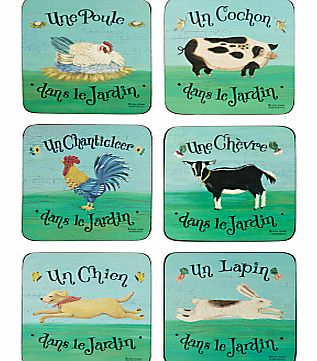 Dans le Jardin Coasters, Set of 6