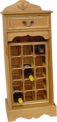 pine 15 BOTTLE CABINET