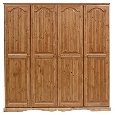 pine ALL HANGING QUAD WARDROBE BADGER