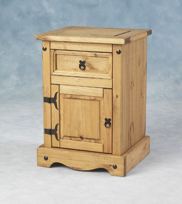 pine BEDSIDE CABINET 1 DRAWER CORONA BUDGET