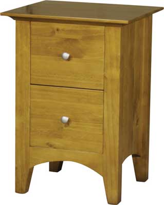 pine BEDSIDE CABINET 2 DRAWER AUCKLAND