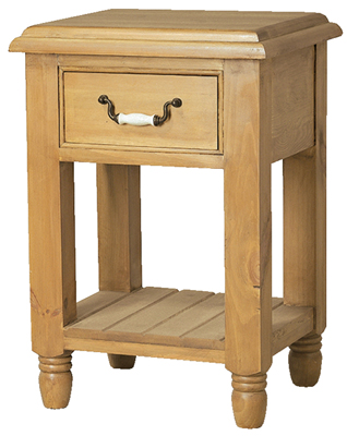 pine BEDSIDE CABINET LAMP TABLE PROVENCAL