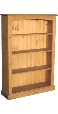 pine BOOKCASE 3 ADJUSTABLE SHELVES MEDIUM