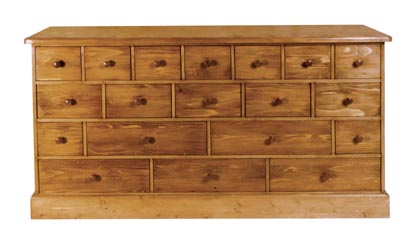 pine CHEST 19 DRAWER