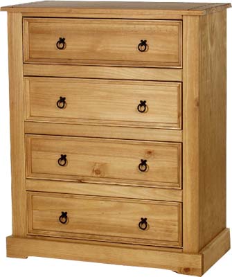 CHEST 4 DRAWER WIDE SANTA FE CORONA