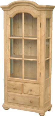 DISPLAY CABINET GLAZED 1DOOR 4DRAWER