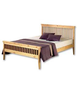 Pine Shaker 5ft Bedstead with Deluxe Mattress