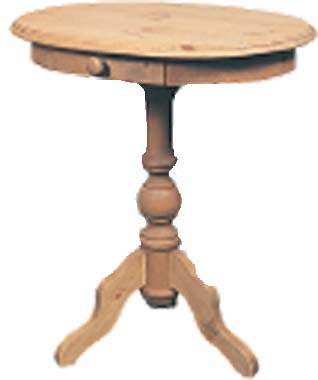 TABLE OVAL PEDESTAL & DRAWER