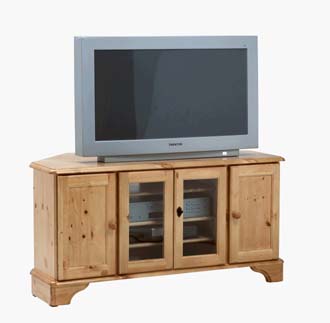 pine TV CABINET CORNER CORNDELL HARVEST