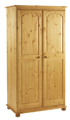 pine Wardrobe 2 Door All Hanging Corndell Harvest