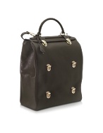 Tri-Bag Multi-level Closure Leather Bag