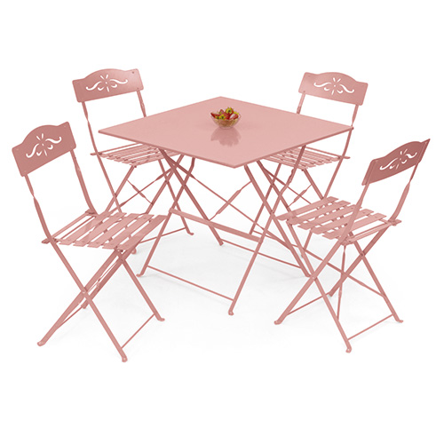 Pink 4 Seat Bistro Set