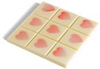 hearts: 10cm X 10cm - White