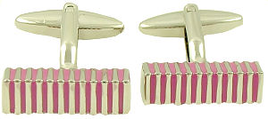 pink Lines Cufflinks