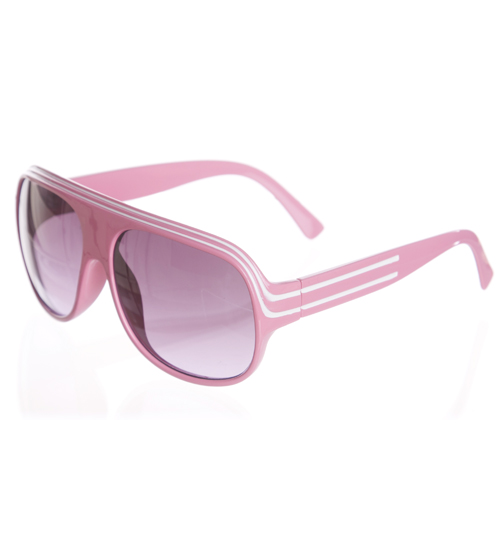 PINK Retro Millionaire Aviator Sunglasses