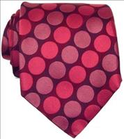 Pink Spot Silk Tie by Simon Carter