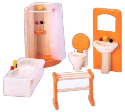 Wooden Dolls House Furniture Bathroom