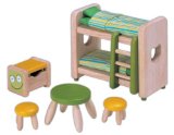 Wooden Dolls House Furniture Childrens Bedroom