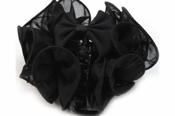 Pinzhi Beautiful Korean Chiffon Rose Bow Hair Claw Clip Gorgeous Hair Accessory New