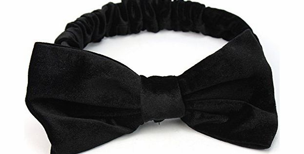 Pinzhi Fashion Women Lady Girls Black Bow Bowknot Headband Hairband Hair Accessory New