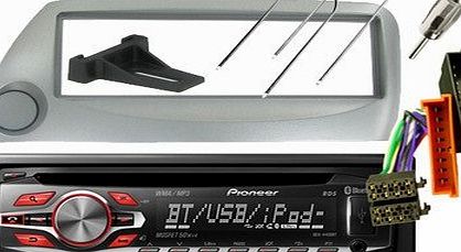 FORD KA SILVER CAR STEREO FULL FITTING KIT FROM START TO FINISH. INCLUDES A PIONEER SINGLE CD/MP3 AUX IN AND USB PLAYER.