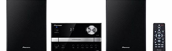 Pioneer X-EM22 2x15W Micro System with CD, Bluetooth, USB and FM Tuner - Black