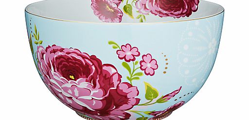 PiP Studio Floral Blue Bowl, Dia.23cm, Blue