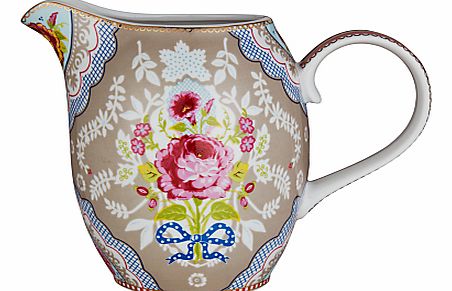 Floral Jug, 1L, Khaki