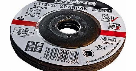 Piranha X32800 5 Piece 115mm Cutting Discs Set -