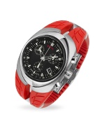 Pirelli P Zero - Women` Red Rubber Strap Chrono Watch