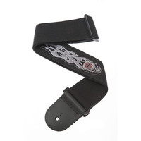 Patch Guitar Strap Grey Tribal Skull