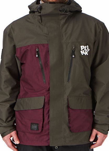 Planks Mens Planks Good Times Snow Jacket - Maroon /