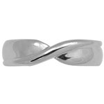 Contours Band Ring In Platinum