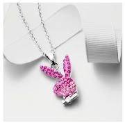 Playboy Graduated Pink Crystal Pendant