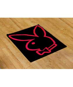 Playboy Rug - Black and Pink