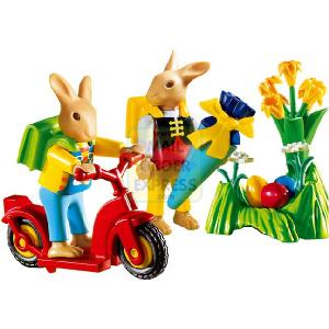 Playmobil Bunny Off to School