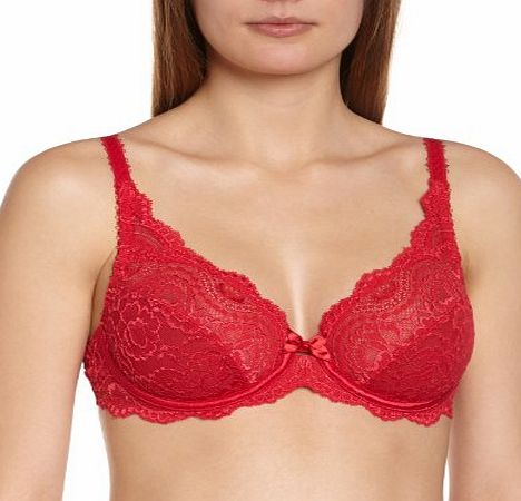 Playtex Womens Flower Elegance Non-Wired Everyday Bra Everyday Bra, Red (Framboise), 42E (Manufacturer Size: 110E)