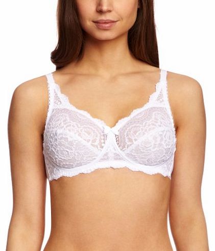 Playtex Womens Flower Lace Soft Cup Bra White 5839 34B