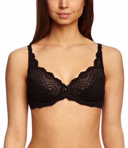 Playtex Womens Flower Lace Underwire Bra Black 15832 38F