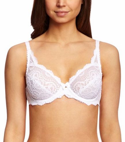 Womens Flower Lace Underwire Bra White 5832 38C