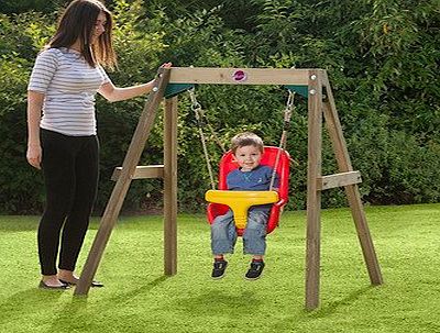 Plum Wooden Baby Swing Set