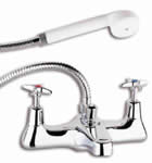 Cross Head Deck Bath Shower Mixer Tap