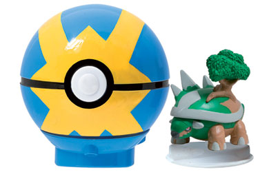 pokemon Diamond and Pearl - Spinning Figure and Pokeball Launcher - Torterra