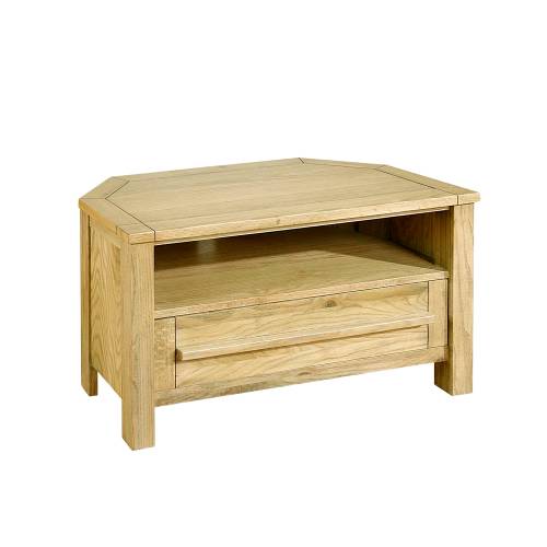 Poland Oak Corner TV Stand